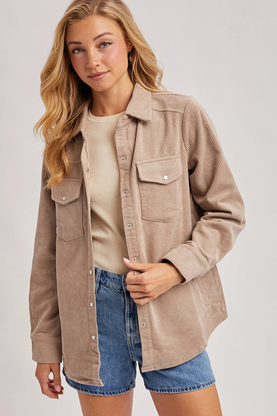 Corduroy Button Down Shacket