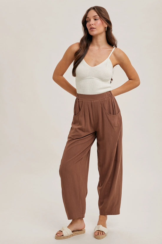 Relaxed Barrel Pants with Pockets | Coco