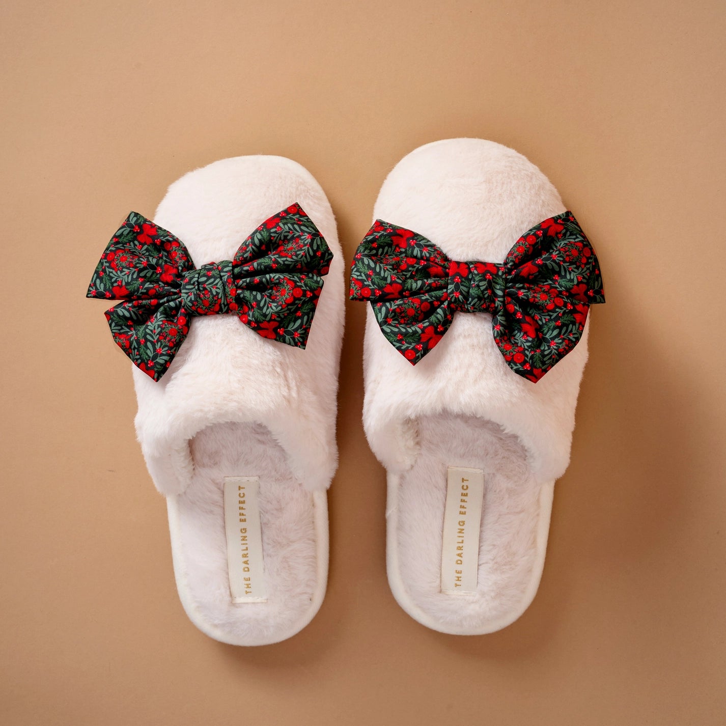 Christmas Bow Slippers