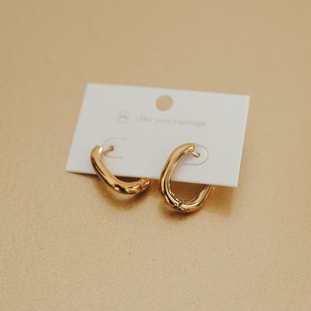 Flirty Fantasy Oval Hoop Earrings