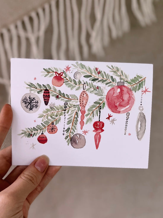 Holiday Watercolor Greeting Cards (5.5" x 4.25")