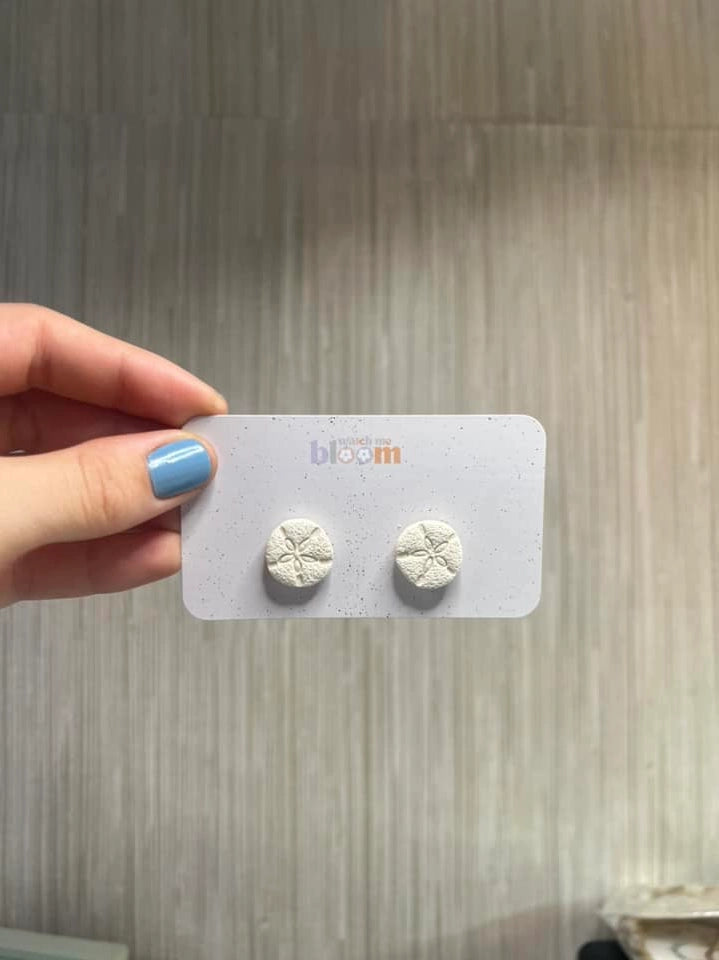 Sand Dollar Clay Earrings