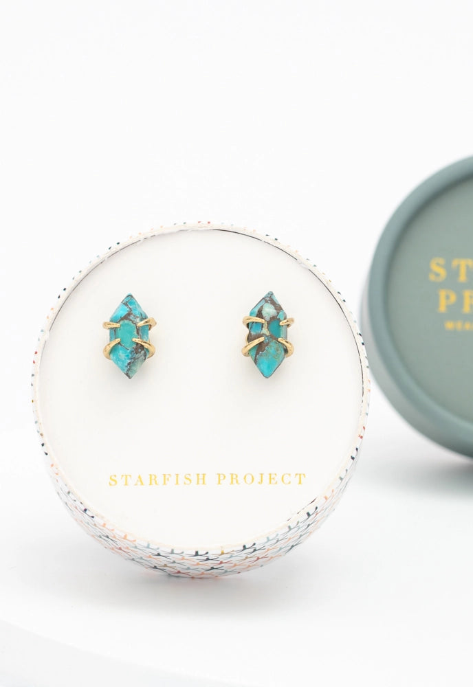 Elevated Turquoise Studs