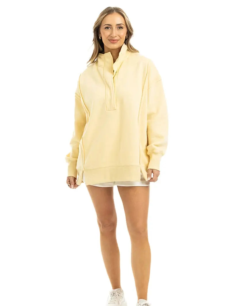 Yellow Vintage Wash Pullover Sweatshirt