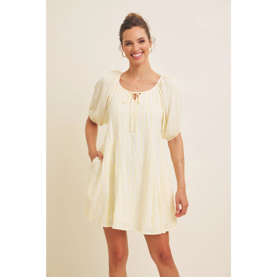 Stripe Flare Mini Dress