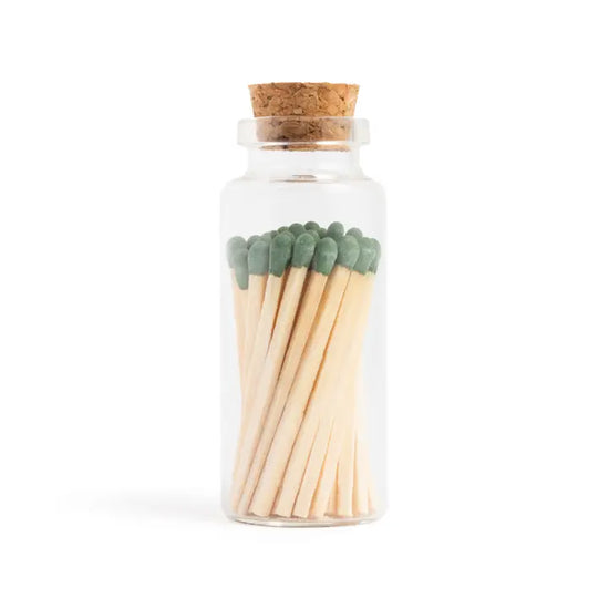 Matches in Corked Glass - Multiple Colors