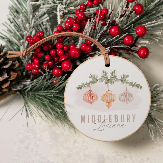 Neutral Christmas Ornament - Middlebury, IN