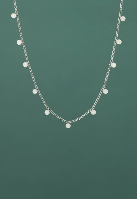 Evelyn Silver Drop Necklace