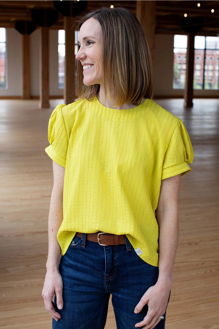 Statement Blouse - Chartreuse