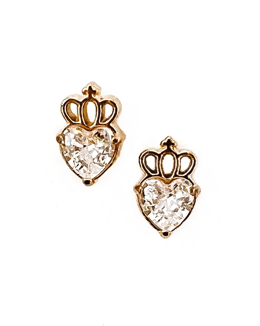 Load image into Gallery viewer, Eliana Crystal Heart Studs
