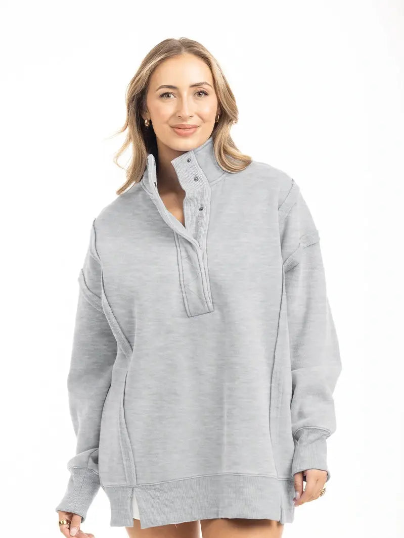 Gray Vintage Wash Pullover Sweatshirt
