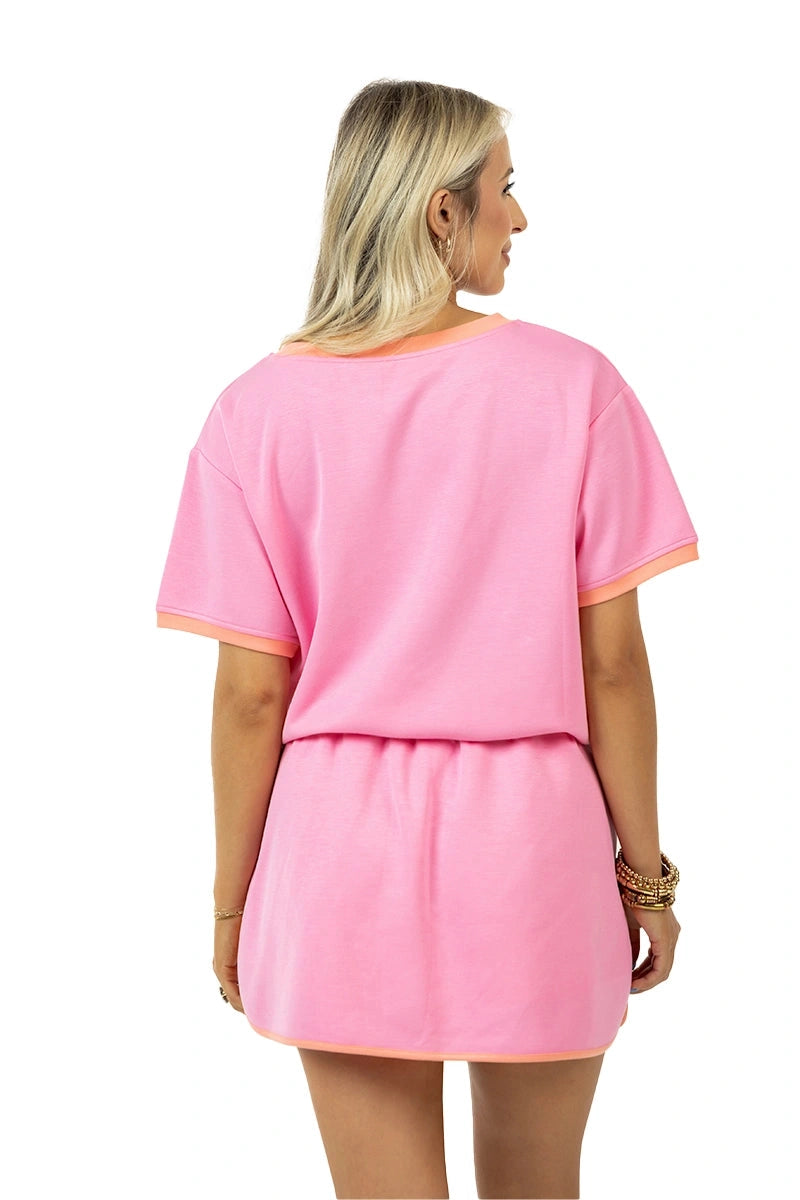 Pink & Orange Scuba Skort