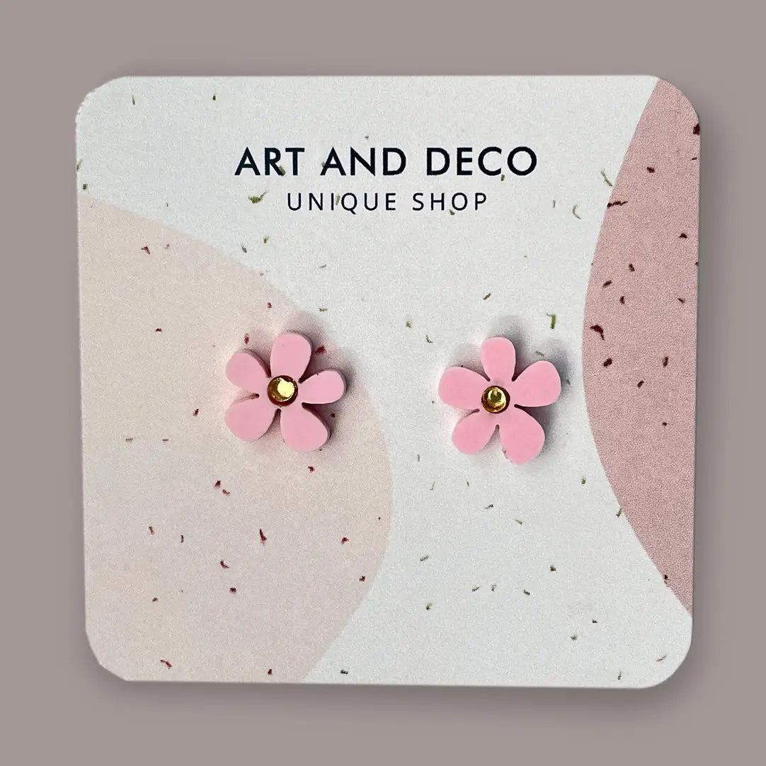 Flower Stud Earrings - Multiple Colors