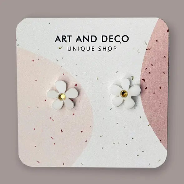 Flower Stud Earrings - Multiple Colors