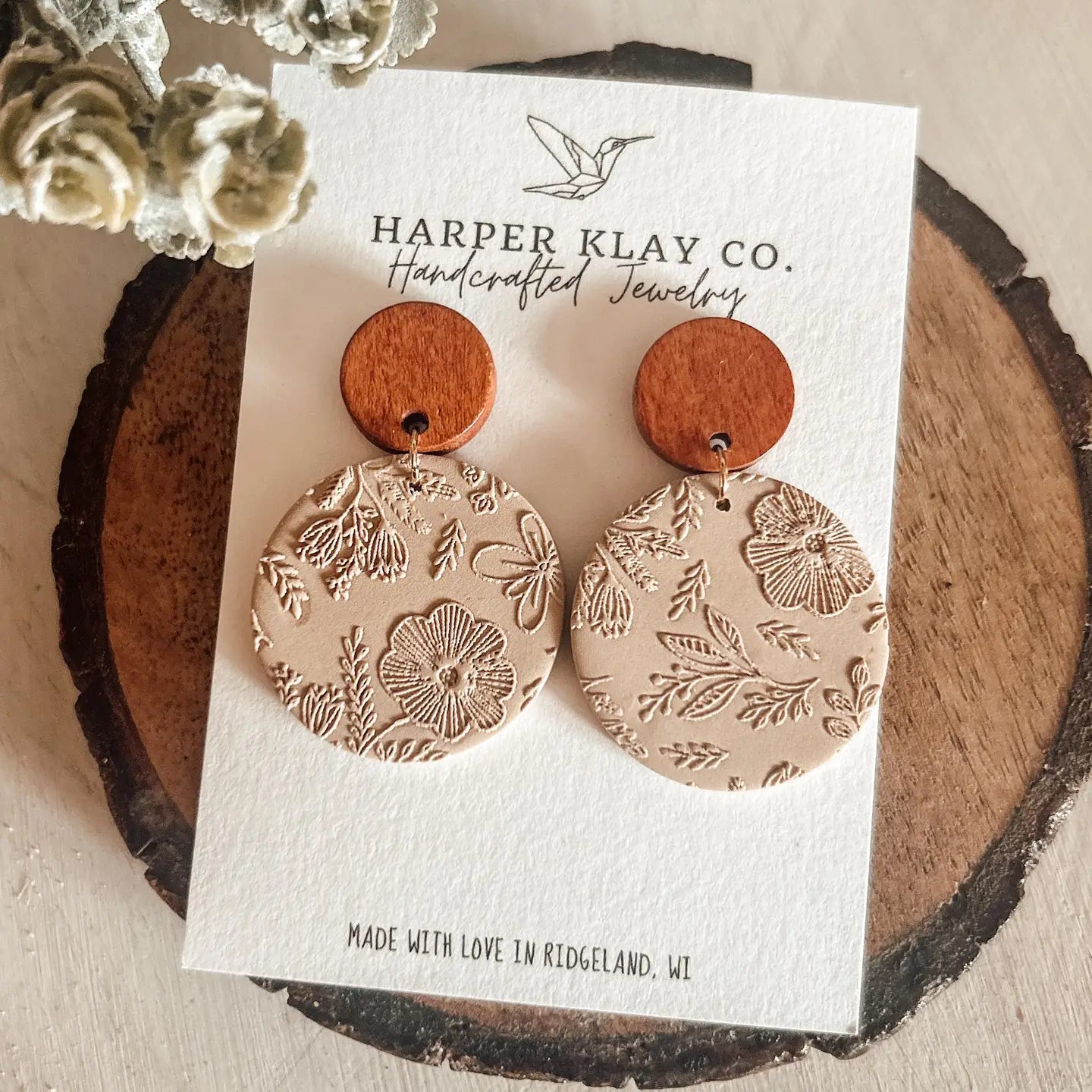 The Mocha Set - Polymer Clay Dangle Earrings