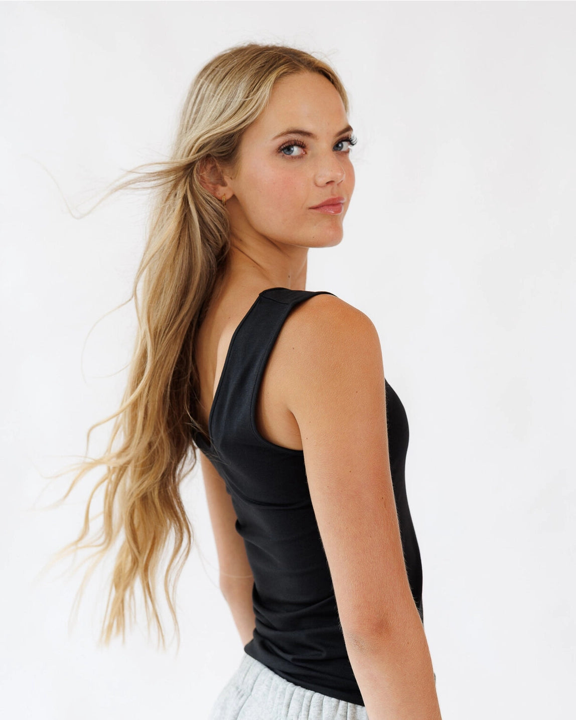 Reversible Neckline Basic Layering Tank Top - Multiple Colors