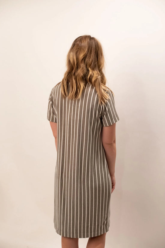 Basic Dress - Slate Stripe