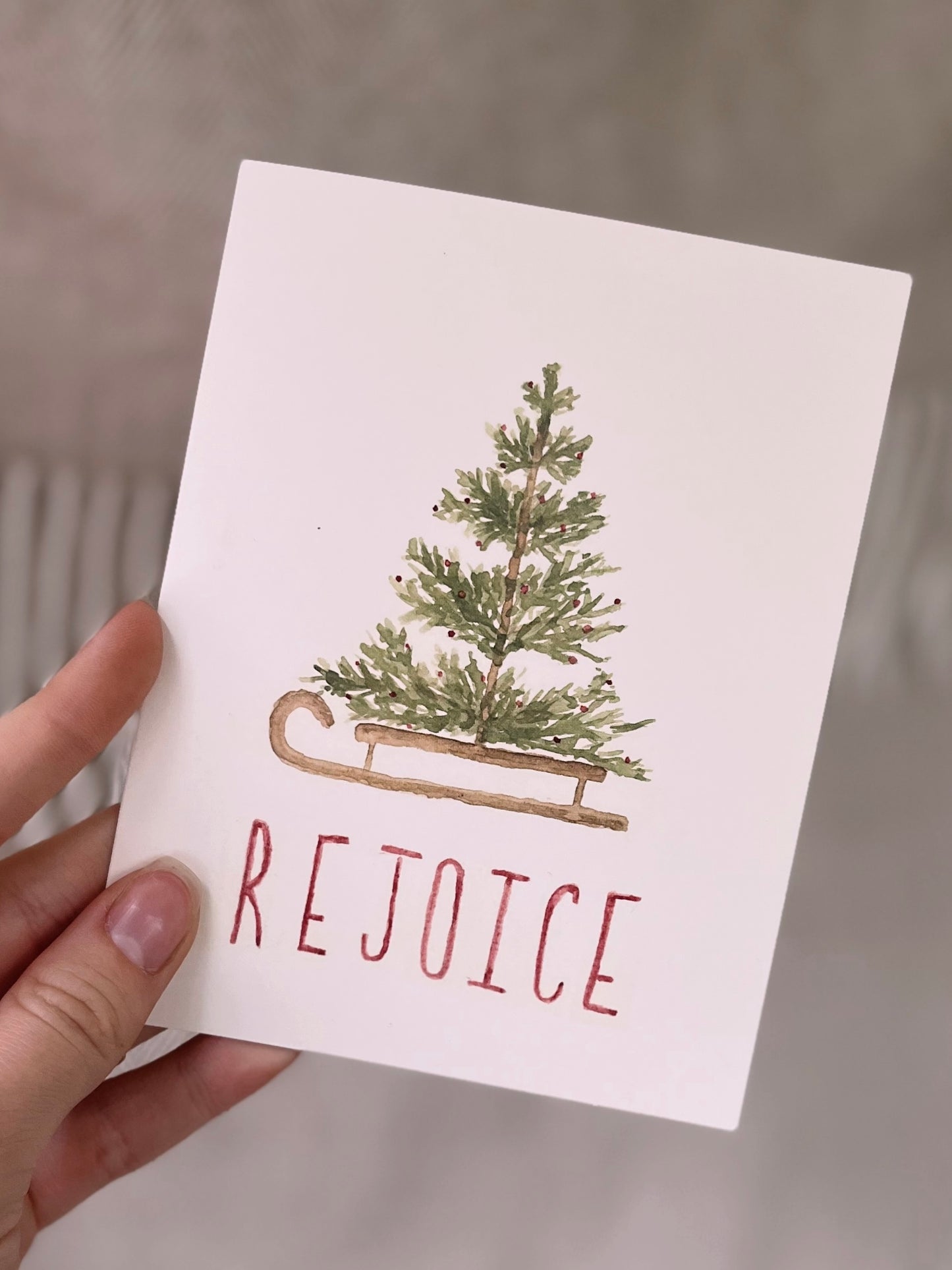 Holiday Watercolor Greeting Cards (5.5" x 4.25")