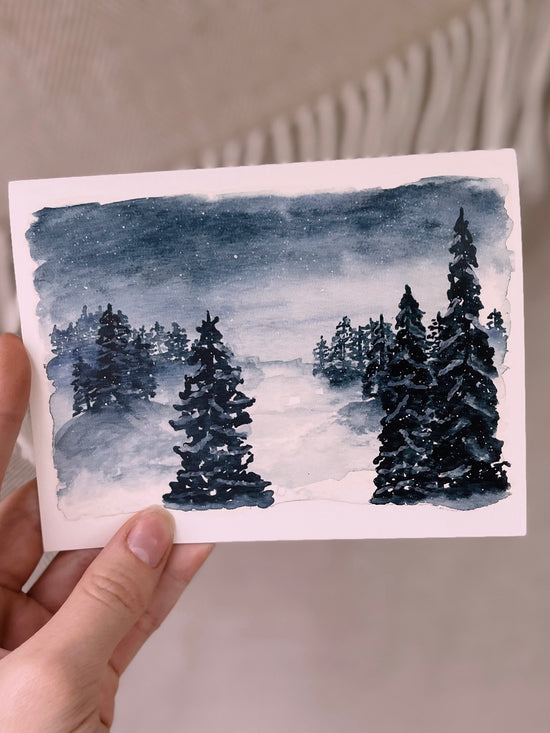 Holiday Watercolor Greeting Cards (5.5" x 4.25")