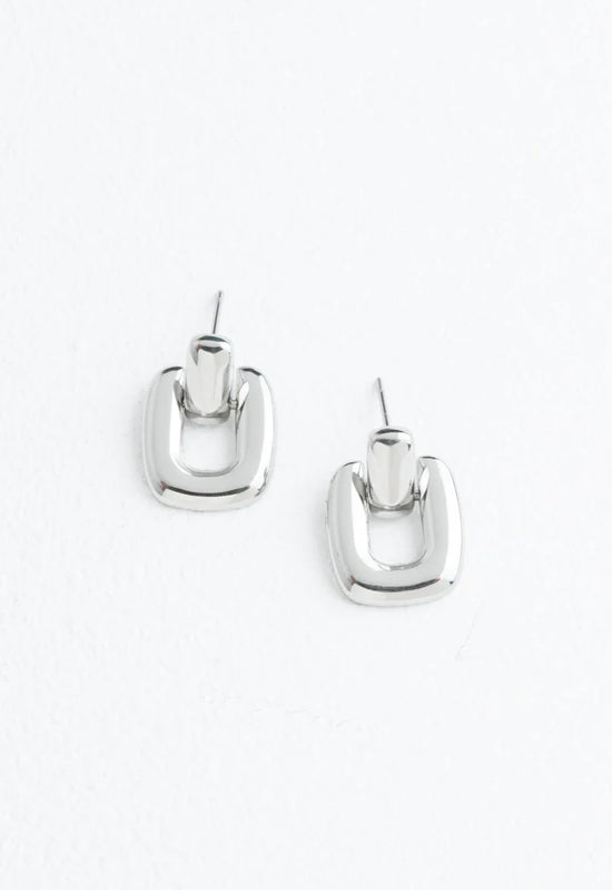 Load image into Gallery viewer, Buckled Up Silver Earrings
