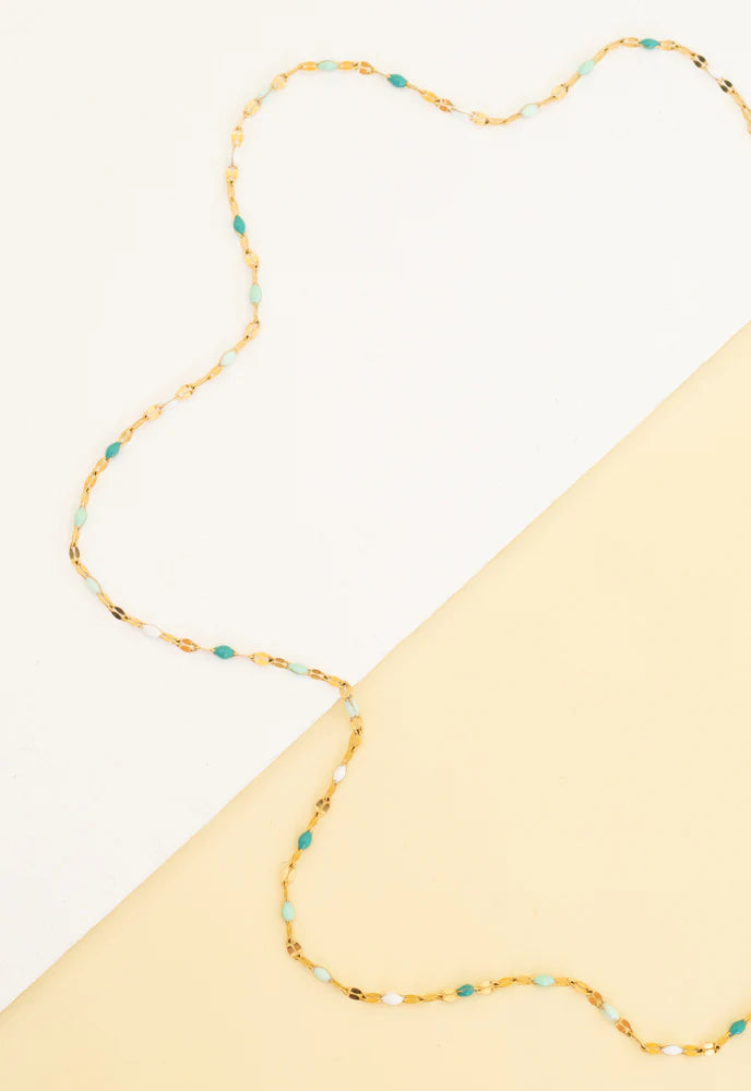 Load image into Gallery viewer, Punctuated Chain Necklace - Blue
