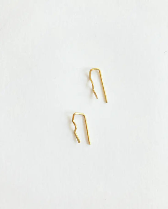 Load image into Gallery viewer, Zun Zuun Threader Earrings - Gold
