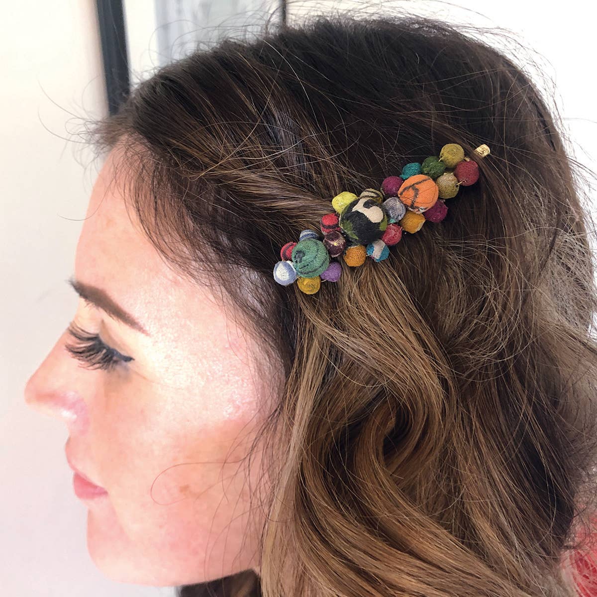 Load image into Gallery viewer, Kantha Cluster Hair Pin
