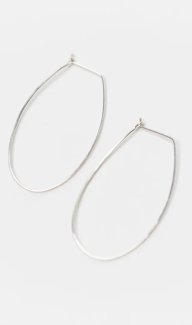 Azmera Hammered Silver Loop Earrings