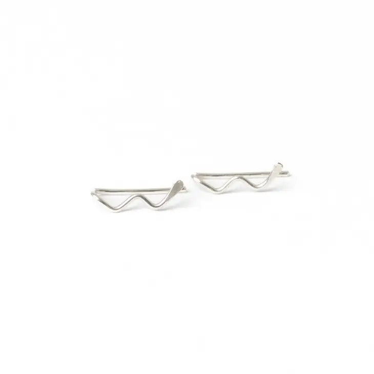 Load image into Gallery viewer, Zun Zuun Threader Earrings - Silver
