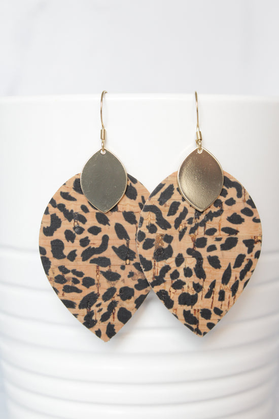 Cora Leather Earrings - Gold Plated Hardware - Multiple Colors Available