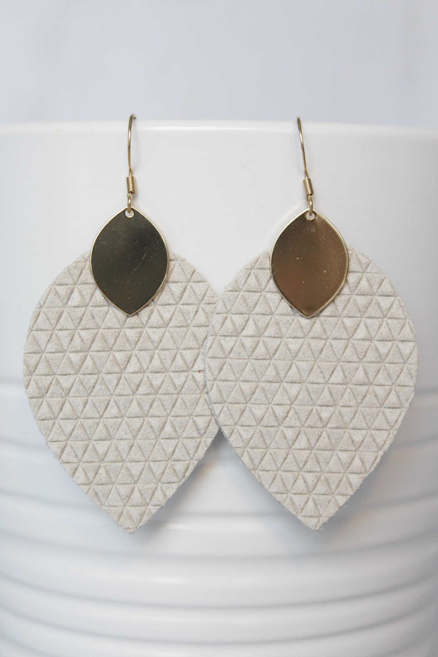 Load image into Gallery viewer, Cora Leather Earrings - Gold Plated Hardware - Multiple Colors Available
