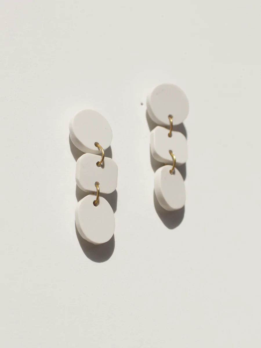 Mojave Triad Earrings - Bone