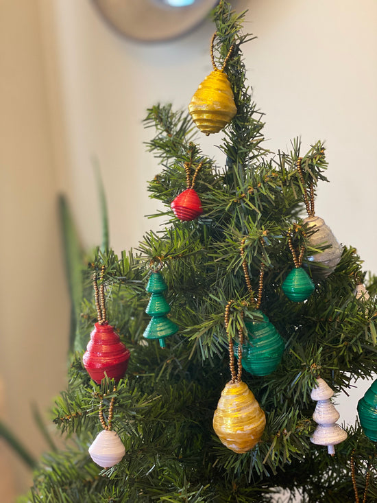 Paper Bead Tree Ornament - Multiple Colors Available