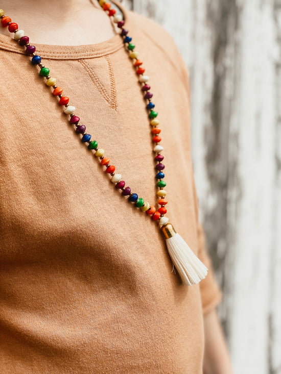 Beaded Tassel Necklace – Kevia Style, LLC