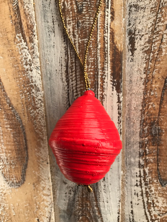 Snowball Ornament - Pomegranate