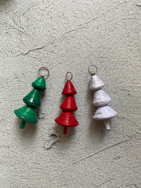 Paper Bead Tree Ornament - Multiple Colors Available