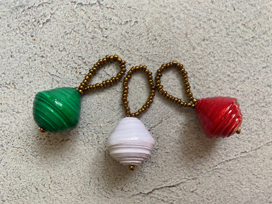 Small Paper Bead Ornament - Multiple Colors Available