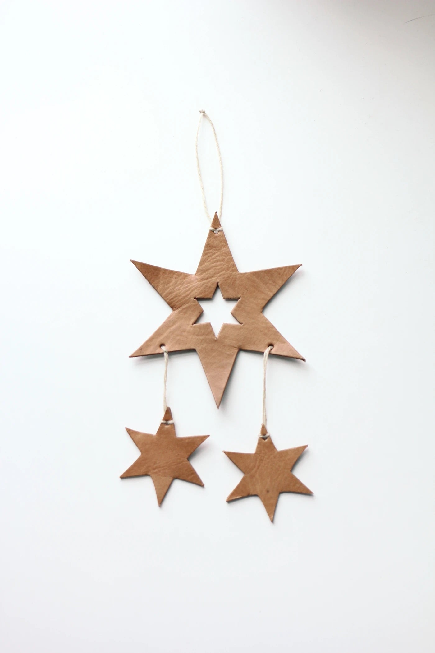 Leather Star Ornament