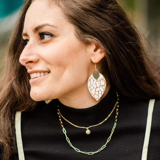 Cora Leather Earrings - Gold Plated Hardware - Multiple Colors Available | FINAL SALE